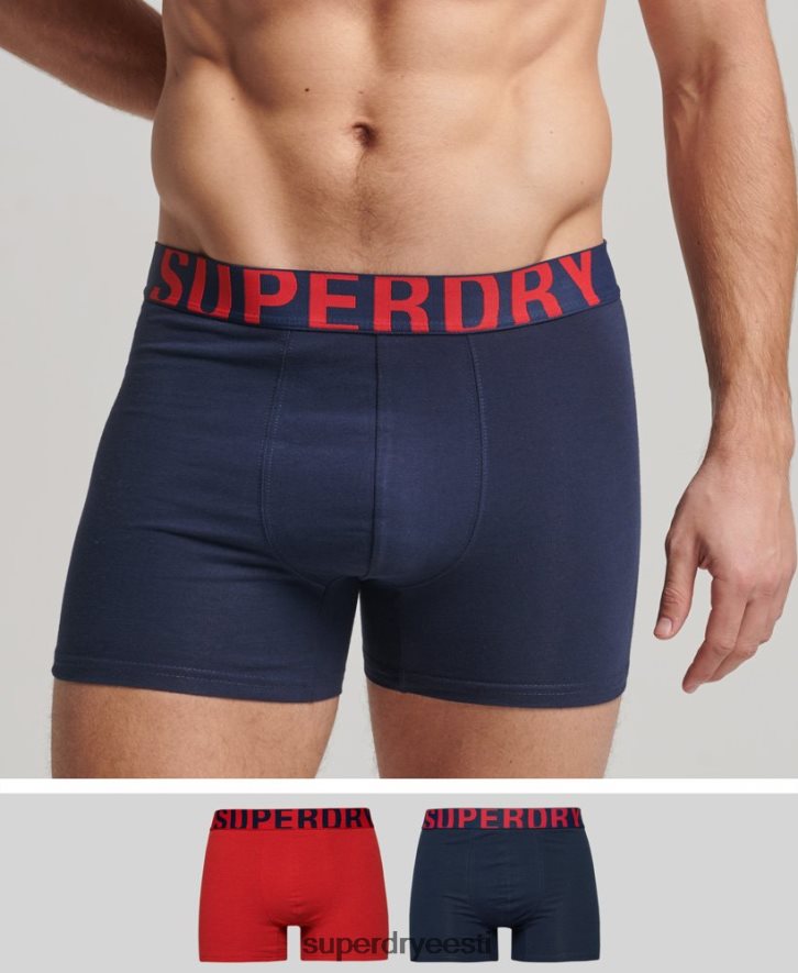 Superdry mehed orgaanilisest puuvillast bokser topeltlogoga topeltpakk B2LT41794 Riietus merevägi