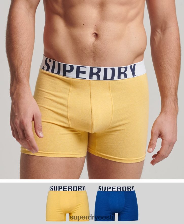 Superdry mehed orgaanilisest puuvillast bokser topeltlogoga topeltpakk B2LT41835 Riietus sinine