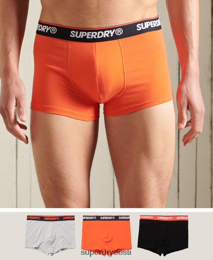 Superdry mehed orgaanilisest puuvillast klassikaline pagasiruumi kolmikpakk B2LT46498 Riietus oranž