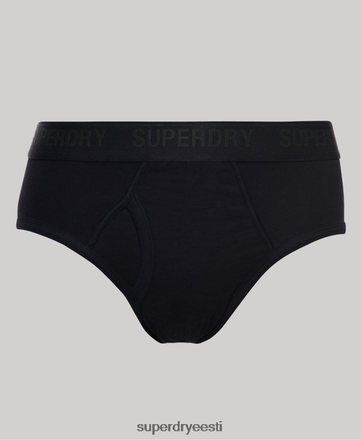 Superdry mehed orgaanilisest puuvillast kolmekordne pakk B2LT41741 Riietus must