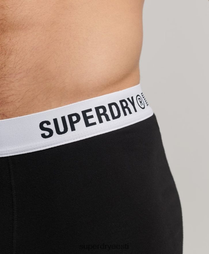 Superdry mehed orgaanilisest puuvillast offset boxer topeltpakk B2LT41836 Riietus must