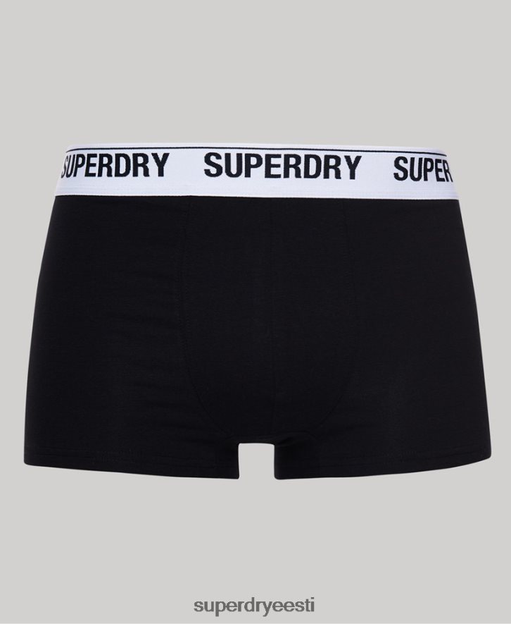 Superdry mehed orgaanilisest puuvillast pakiruumi kolmekordne pakk B2LT41747 Riietus must