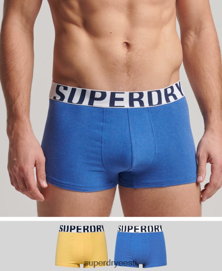 Superdry mehed orgaanilisest puuvillast pakiruumi logoga topeltpakk B2LT41798 Riietus sinine