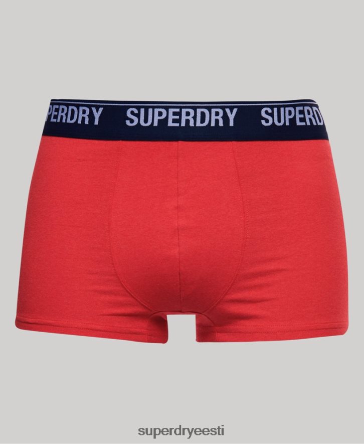 Superdry mehed orgaanilisest puuvillast pakiruumi multi topeltpakk B2LT41867 Riietus punane
