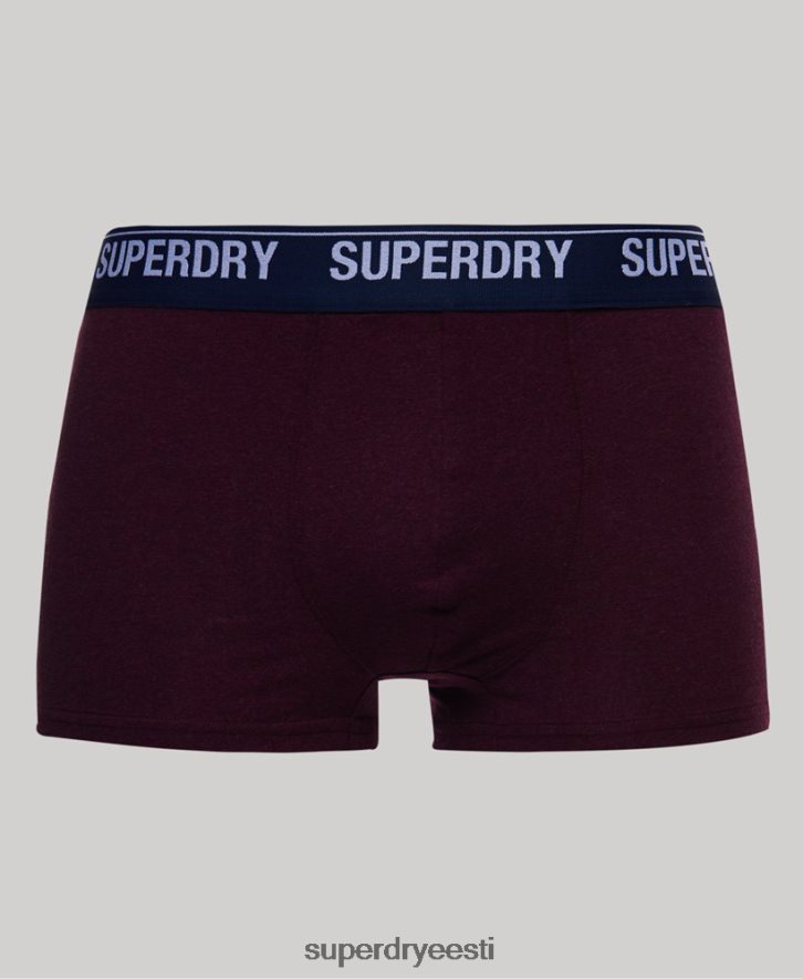 Superdry mehed orgaanilisest puuvillast pakiruumi multi topeltpakk B2LT41867 Riietus punane
