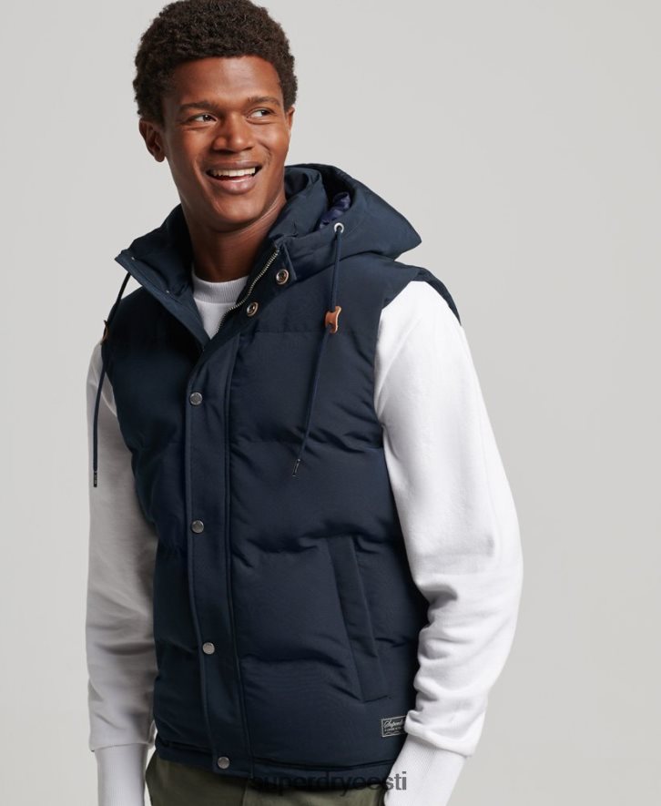 Superdry mehed Everest kapuutsiga puhvis särk B2LT41024 Riietus merevägi