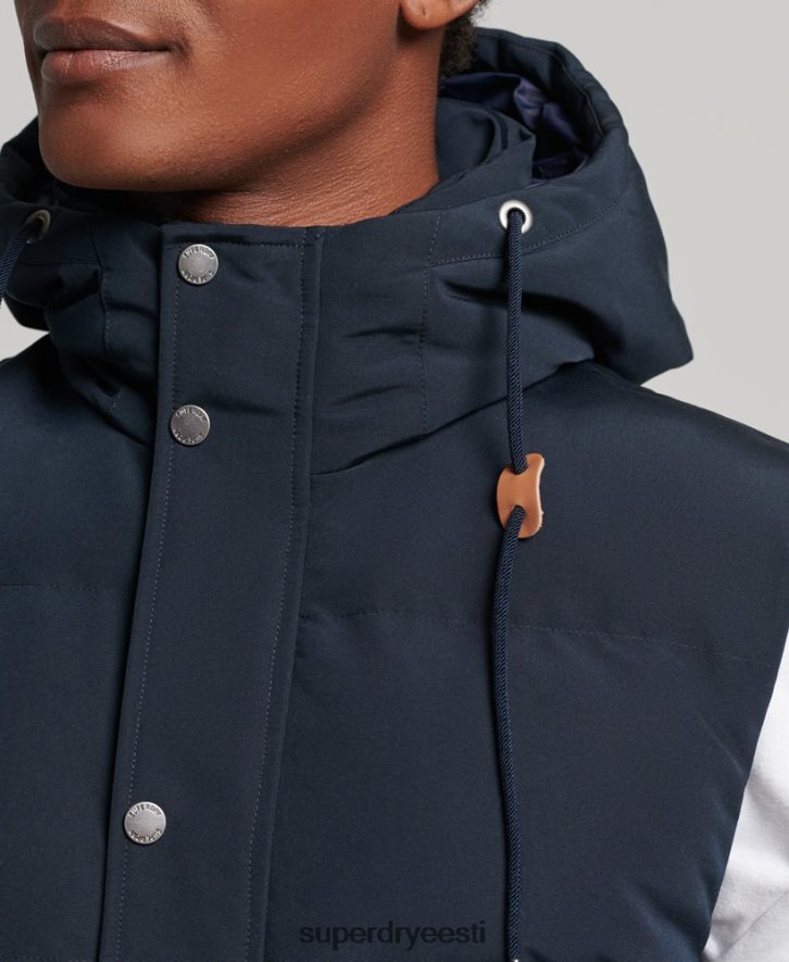 Superdry mehed Everest kapuutsiga puhvis särk B2LT41024 Riietus merevägi