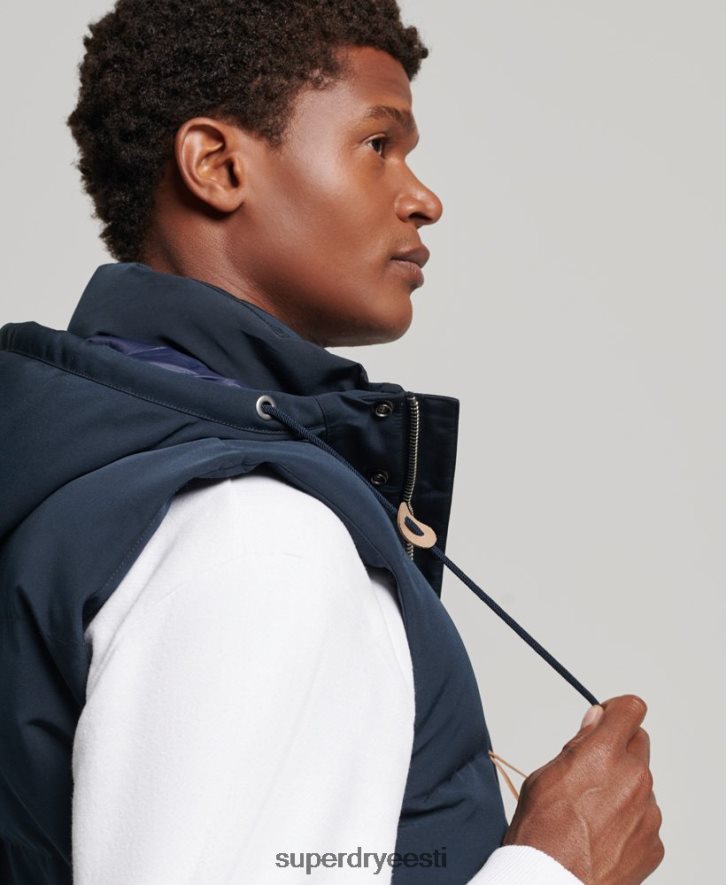 Superdry mehed Everest kapuutsiga puhvis särk B2LT41024 Riietus merevägi