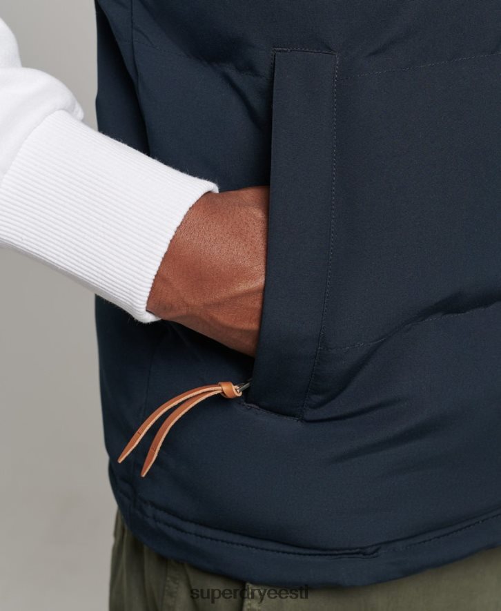 Superdry mehed Everest kapuutsiga puhvis särk B2LT41024 Riietus merevägi