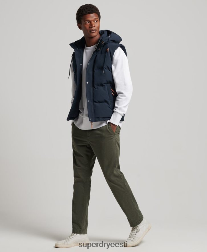Superdry mehed Everest kapuutsiga puhvis särk B2LT41024 Riietus merevägi
