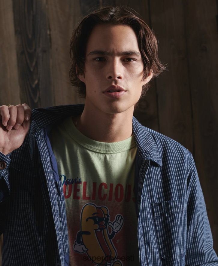 Superdry mehed Piiratud väljaanne kuivvoodriga artistjakk B2LT44724 Riietus sinine