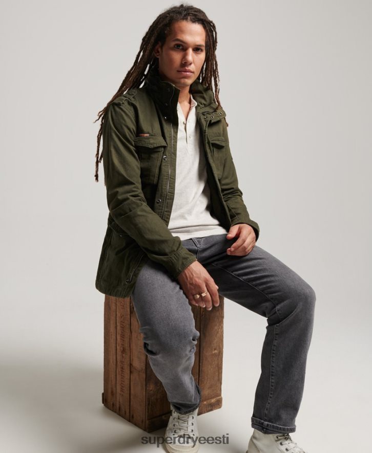 Superdry mehed algaja raske ilmaga välijope B2LT41137 Riietus roheline