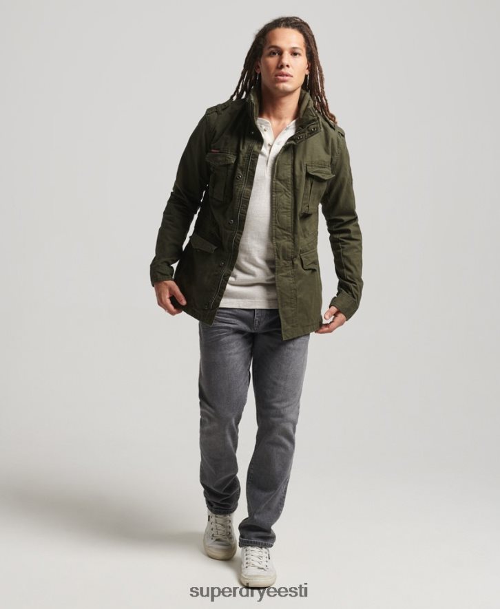 Superdry mehed algaja raske ilmaga välijope B2LT41137 Riietus roheline