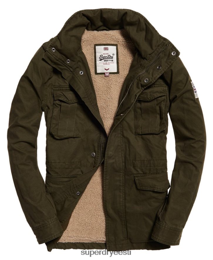 Superdry mehed algaja raske ilmaga välijope B2LT41204 Riietus roheline
