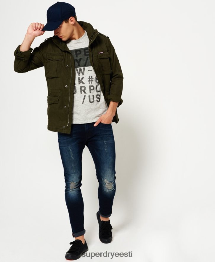 Superdry mehed algaja raske ilmaga välijope B2LT41204 Riietus roheline