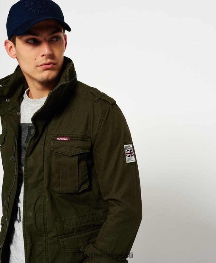 Superdry mehed algaja raske ilmaga välijope B2LT41204 Riietus roheline