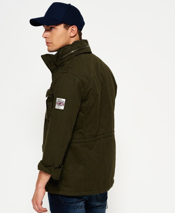 Superdry mehed algaja raske ilmaga välijope B2LT41204 Riietus roheline