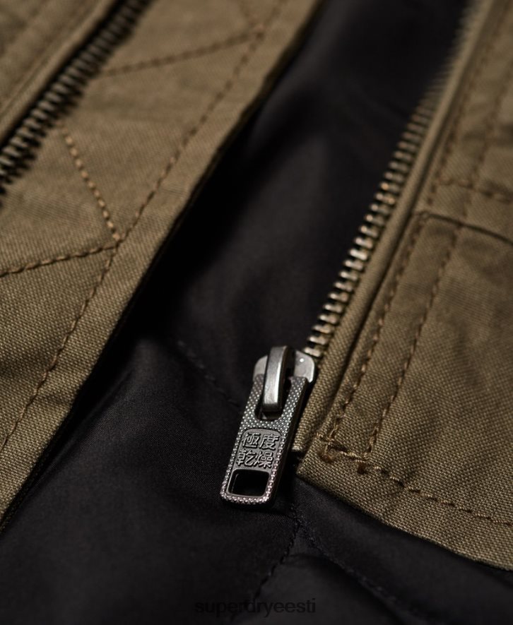 Superdry mehed algaja talvine aviator bomber jope B2LT44706 Riietus roheline