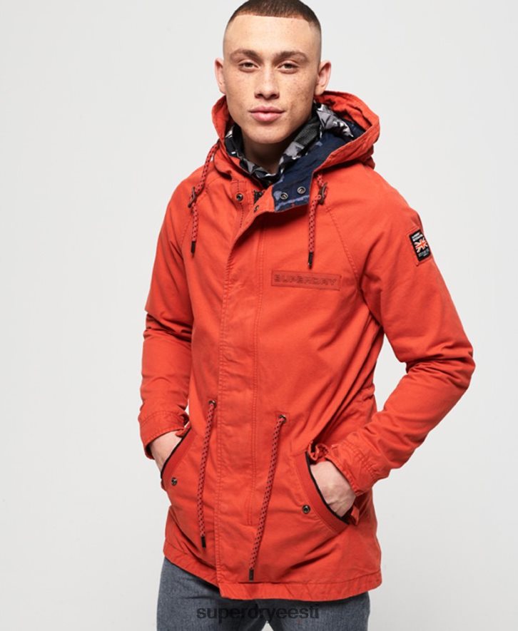 Superdry mehed aviator rookie parka jope B2LT41202 Riietus oranž