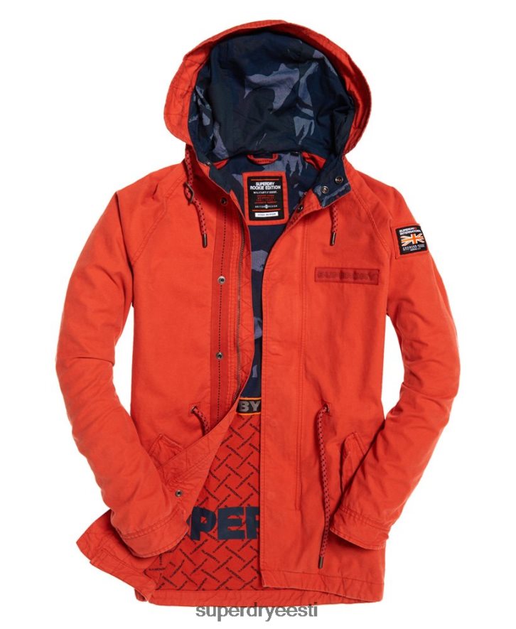 Superdry mehed aviator rookie parka jope B2LT41202 Riietus oranž