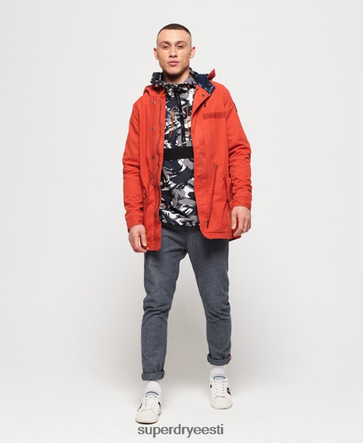 Superdry mehed aviator rookie parka jope B2LT41202 Riietus oranž
