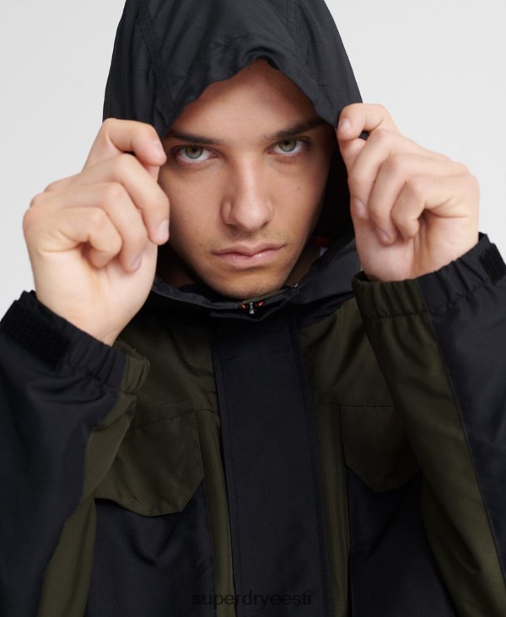 Superdry mehed desert alchemy 5 taskuga jope B2LT41198 Riietus roheline