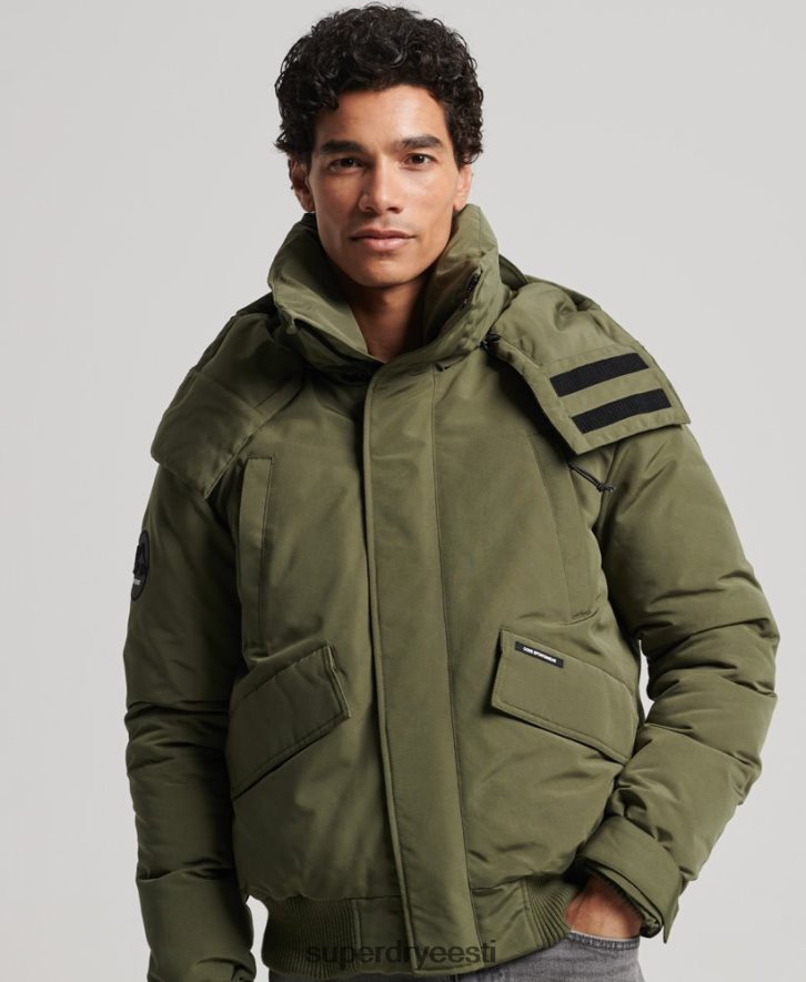 Superdry mehed ekspeditsiooni everest bomber polsterdatud jope B2LT44524 Riietus khaki