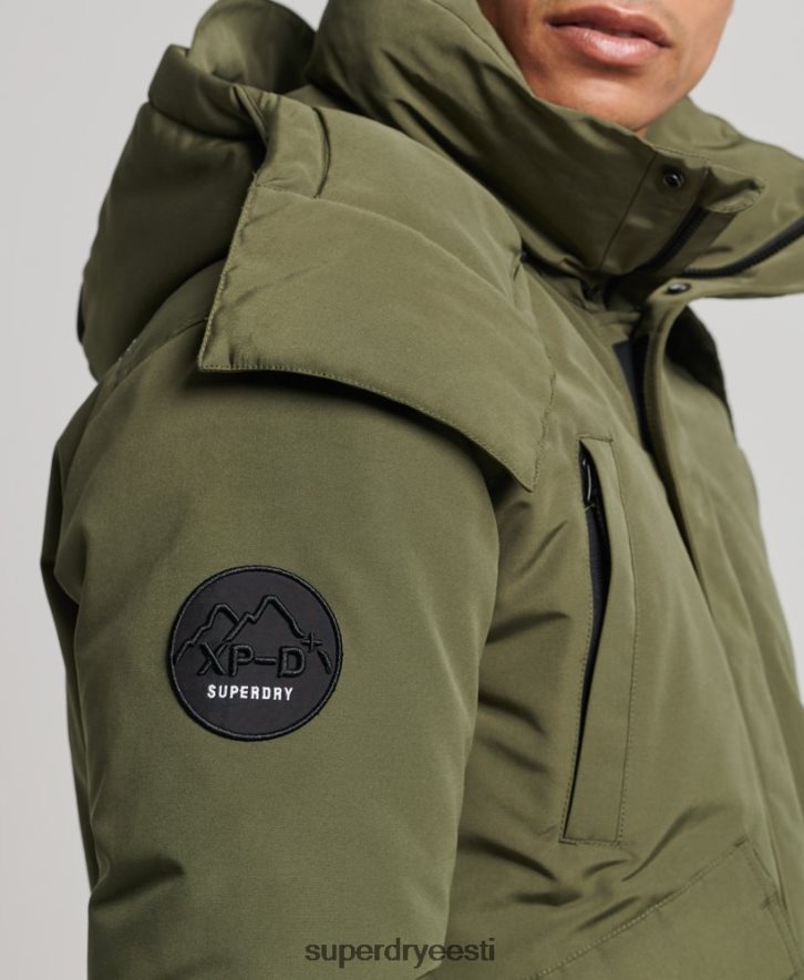 Superdry mehed ekspeditsiooni everest bomber polsterdatud jope B2LT44524 Riietus khaki