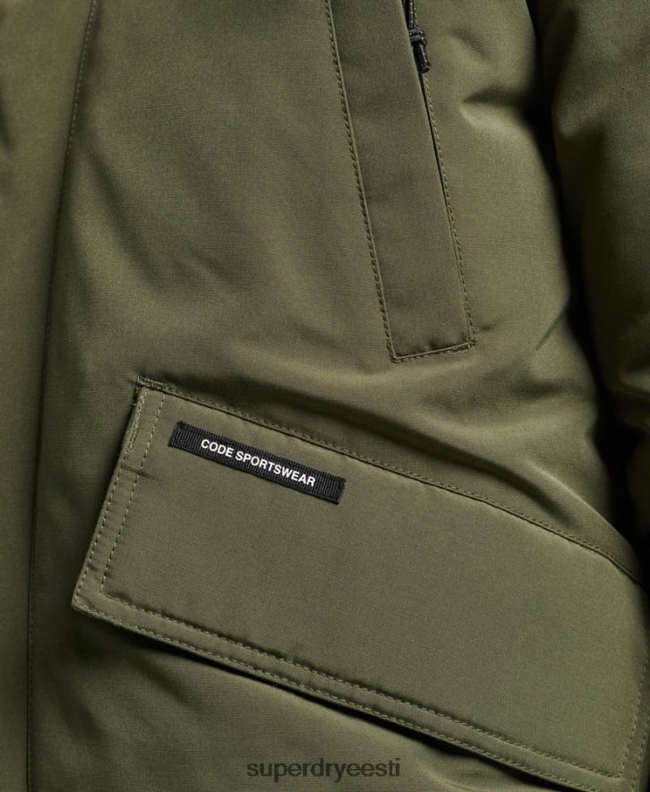 Superdry mehed ekspeditsiooni everest bomber polsterdatud jope B2LT44524 Riietus khaki