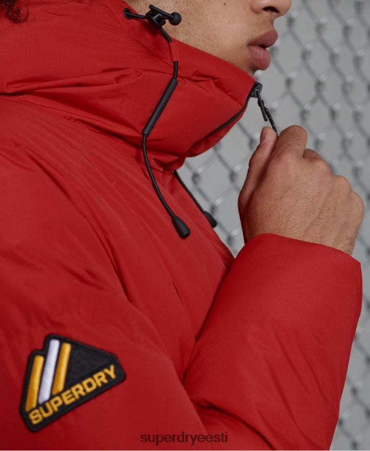 Superdry mehed evolution puhvis jope B2LT44788 Riietus punane