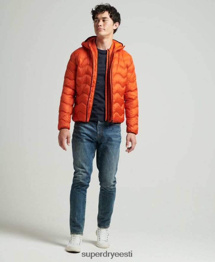 Superdry mehed kapuutsiga keskmise kihiga jakk B2LT44527 Riietus oranž