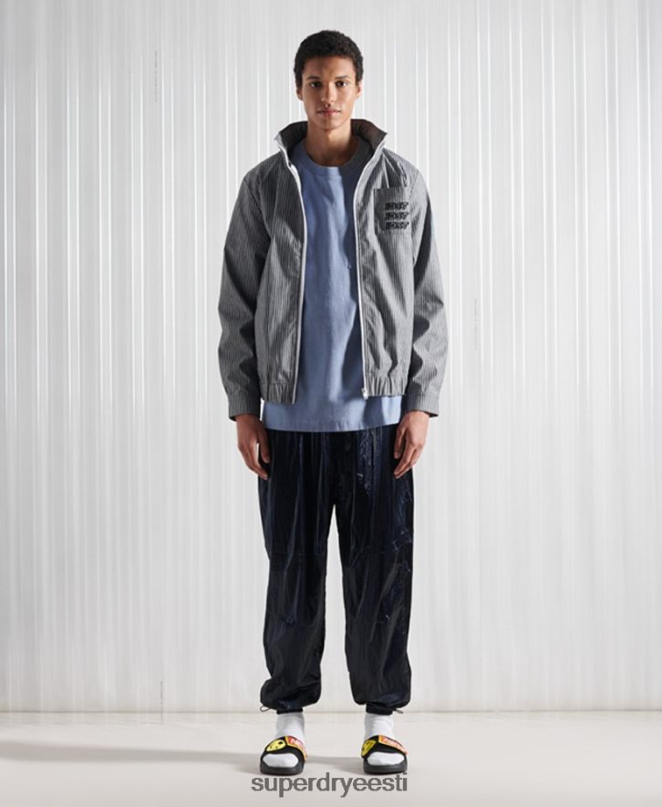 Superdry mehed piiratud koguses sdx chambray triibuline jope B2LT44767 Riietus sinine