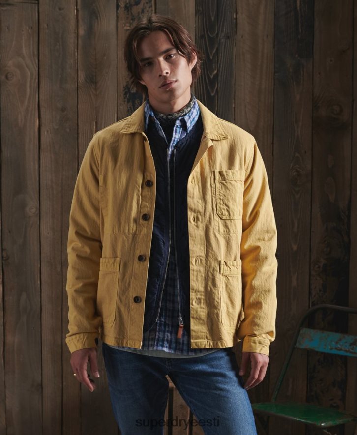 Superdry mehed piiratud väljalaskega kuiv artist jope B2LT44714 Riietus kollane