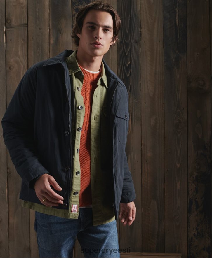 Superdry mehed piiratud väljalaskega kuivpaagi jope B2LT44768 Riietus merevägi