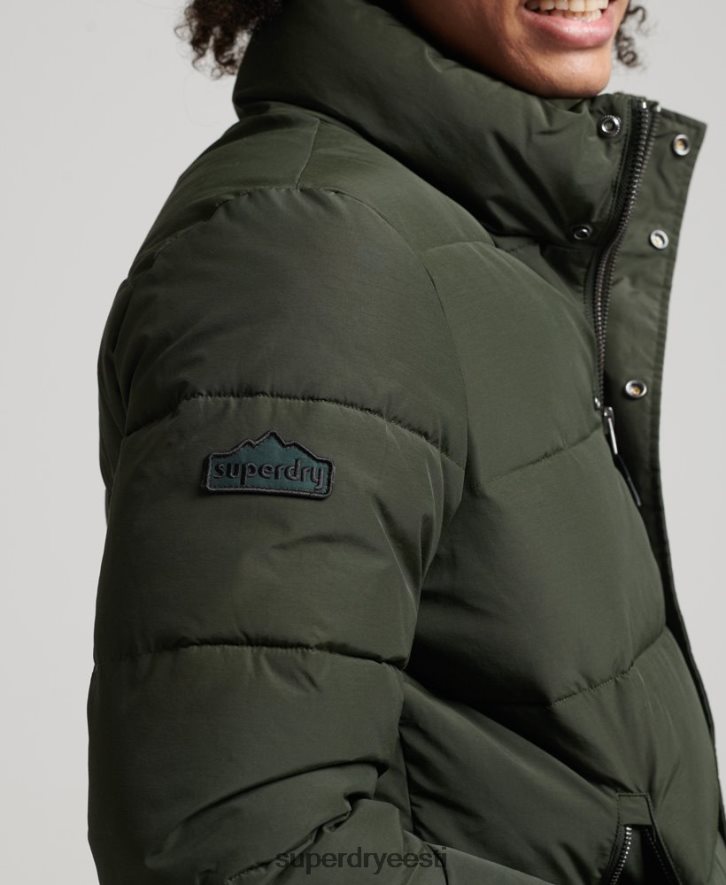 Superdry mehed retro puhvis jope B2LT44566 Riietus roheline