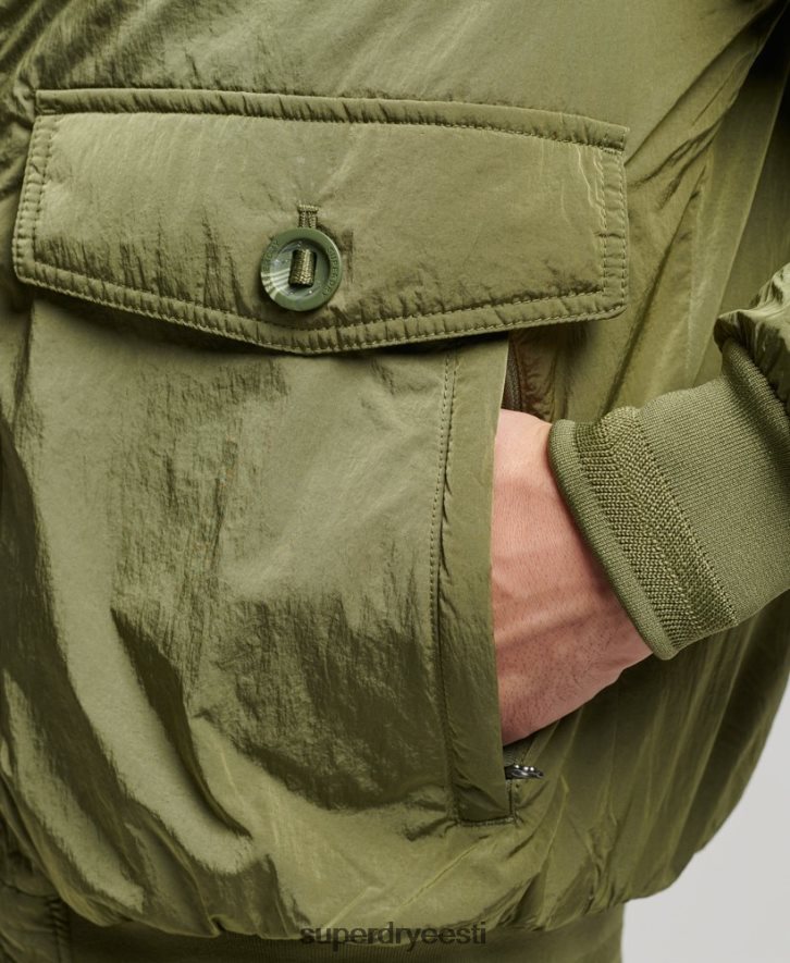 Superdry mehed sõjaväe everesti pommitaja jope B2LT44475 Riietus roheline