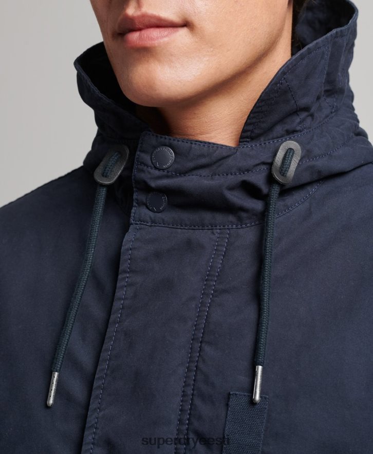 Superdry mehed sõjaväe kalasaba parka jope B2LT44482 Riietus merevägi
