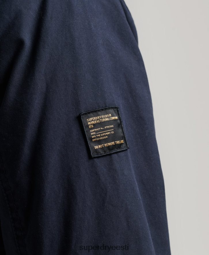 Superdry mehed sõjaväe kalasaba parka jope B2LT44482 Riietus merevägi