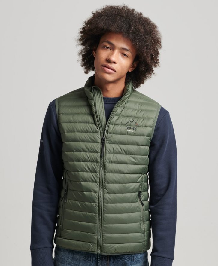 Superdry mehed tech core alla gilet B2LT44445 Riietus khaki