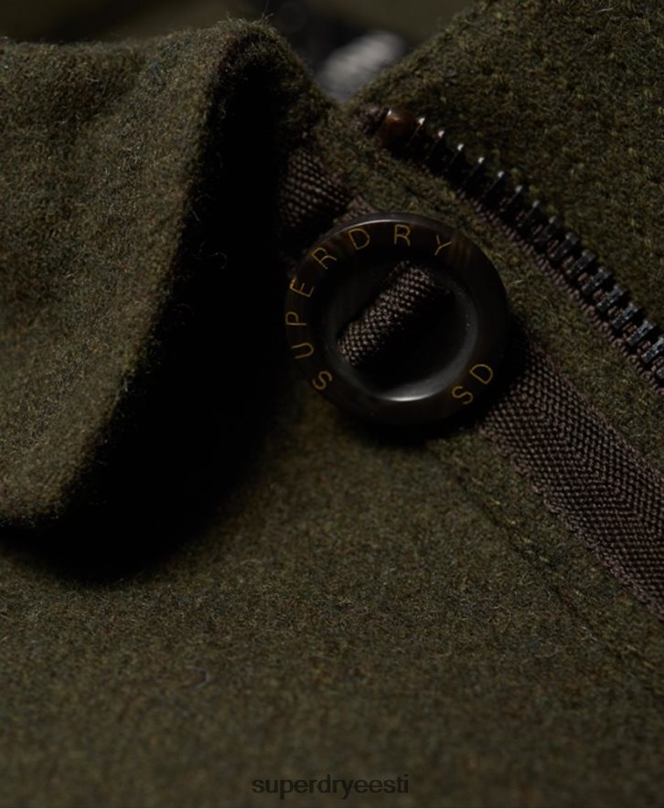 Superdry mehed tito nelja taskuga villane jope B2LT41203 Riietus roheline