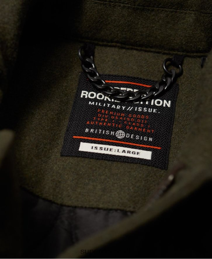 Superdry mehed tito nelja taskuga villane jope B2LT41203 Riietus roheline