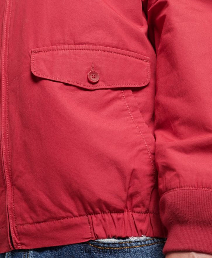 Superdry mehed vintage kollegiaalne harringtoni jope B2LT44466 Riietus punane