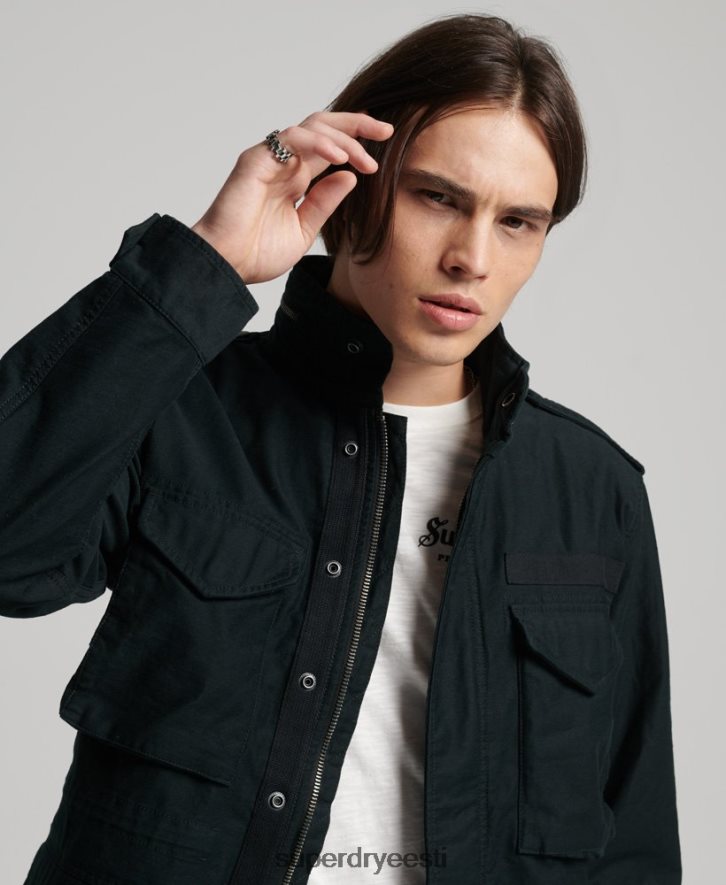 Superdry mehed vintage m65 sõjaväe jope B2LT4947 Riietus tumehall