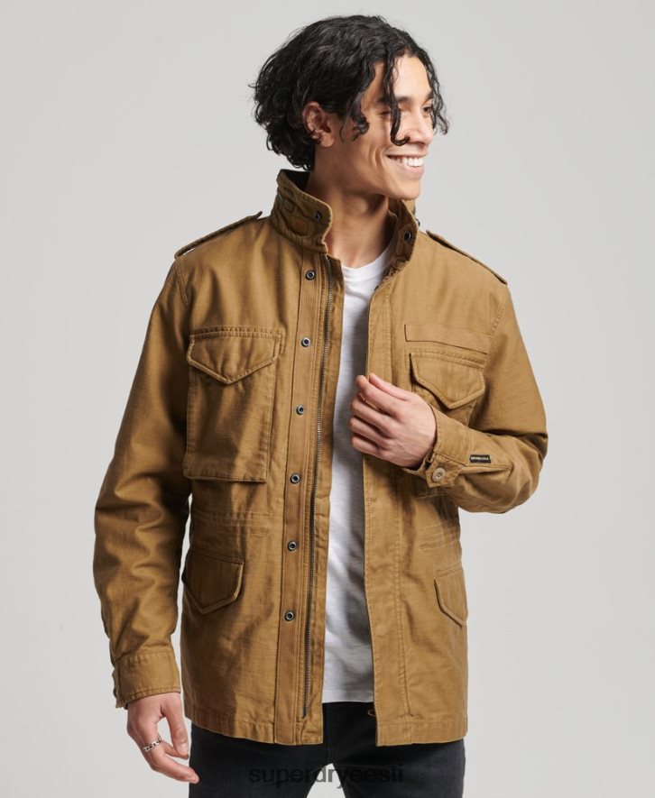 Superdry mehed vintage m65 sõjaväe jope B2LT4955 Riietus tan