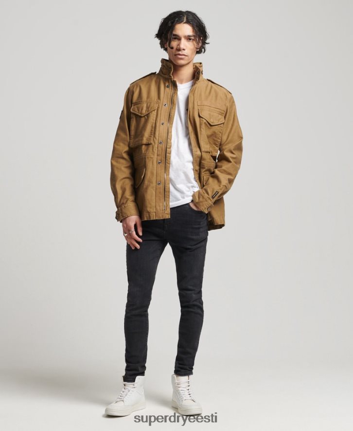 Superdry mehed vintage m65 sõjaväe jope B2LT4955 Riietus tan