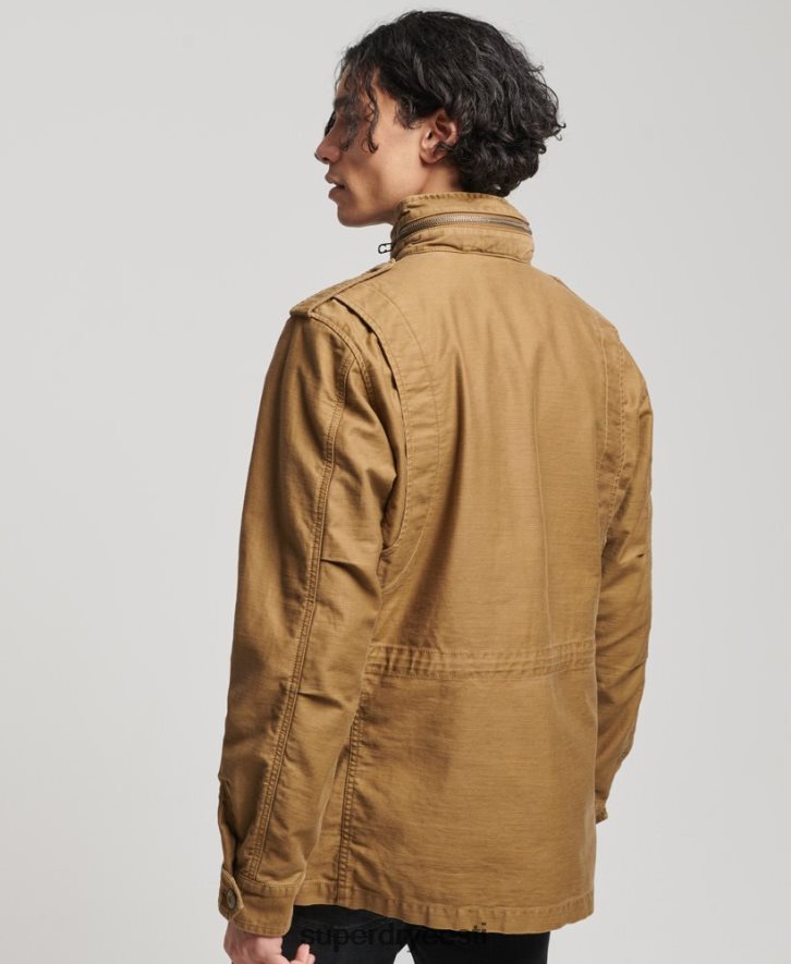 Superdry mehed vintage m65 sõjaväe jope B2LT4955 Riietus tan