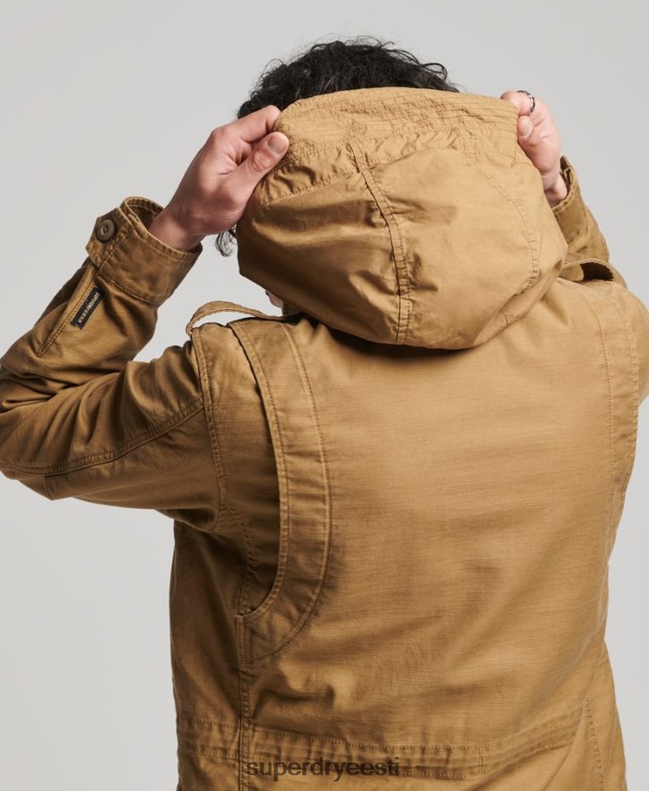 Superdry mehed vintage m65 sõjaväe jope B2LT4955 Riietus tan