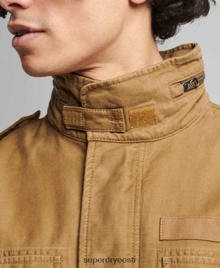 Superdry mehed vintage m65 sõjaväe jope B2LT4955 Riietus tan