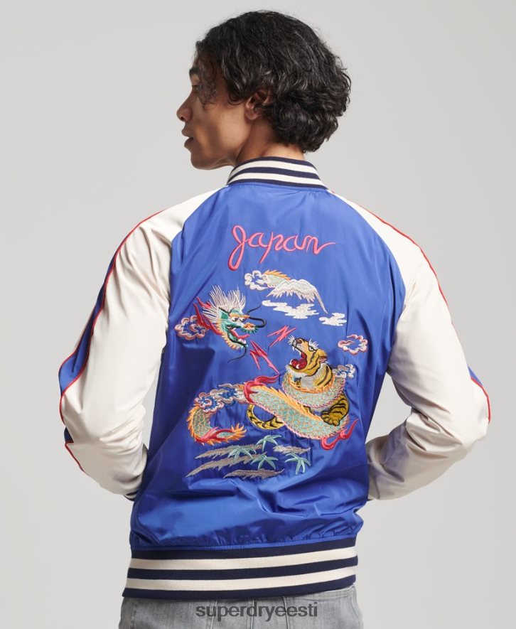 Superdry mehed vintage sukajan jope B2LT41174 Riietus sinine