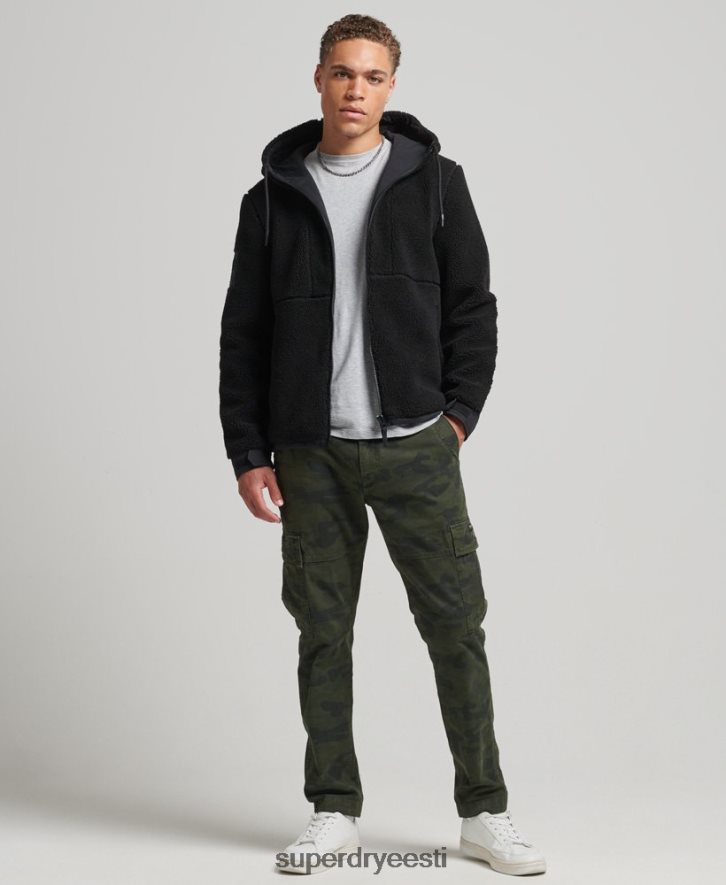 Superdry mehed xpd hübriid borg jope B2LT45002 Riietus must